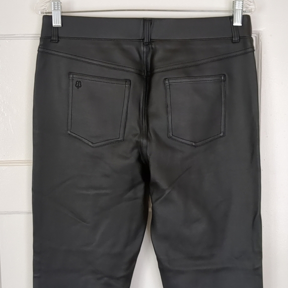 Betabrand Faux Leather Pants Medium Black 31X25 - Picture 12 of 14